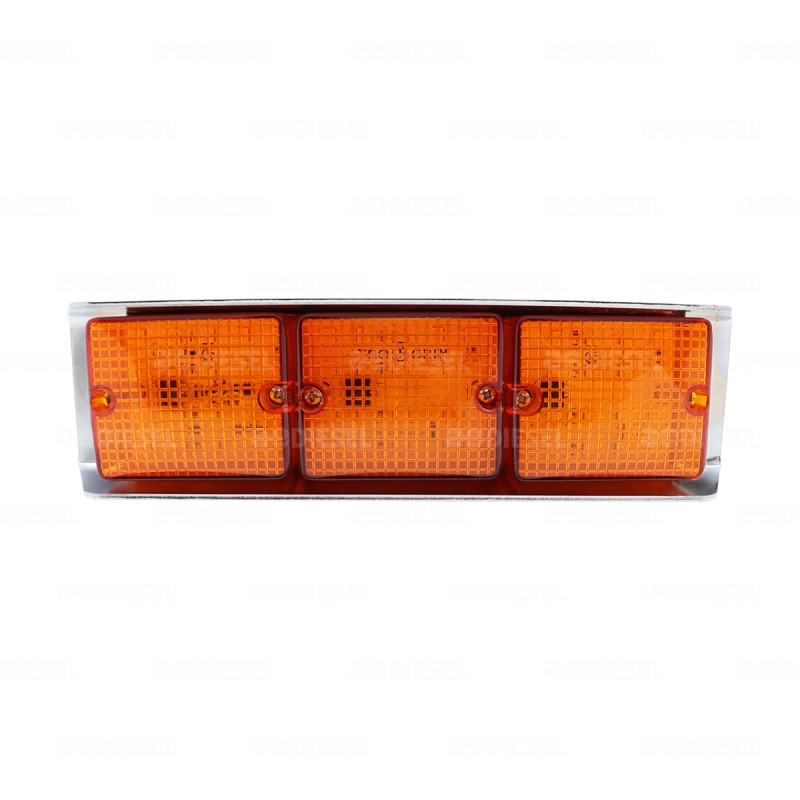 PLAFÓN 12/24V 60 LED BLINDADO ÁMBAR CROMADO ESTROBO