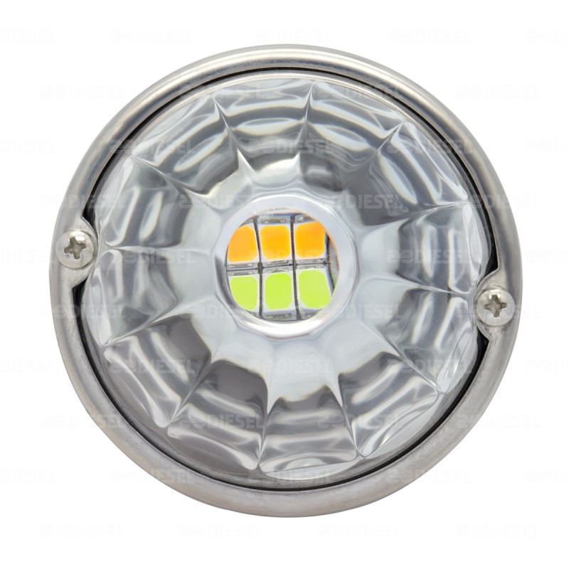 PLAFÓN 12/24V LED ZEPELIN VIDRIO ÁMBAR/VERDE
