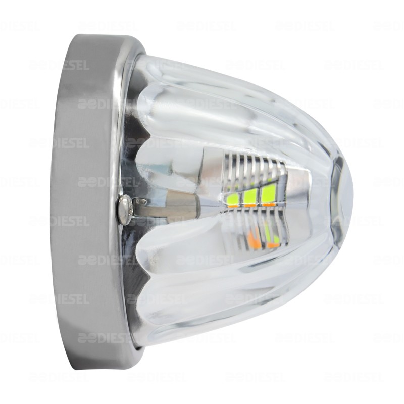PLAFÓN 12/24V LED ZEPELIN VIDRIO ÁMBAR/VERDE