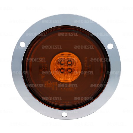 PLAFÓN 12/24V LED NEÓN ÁMBAR CROMADO 4'