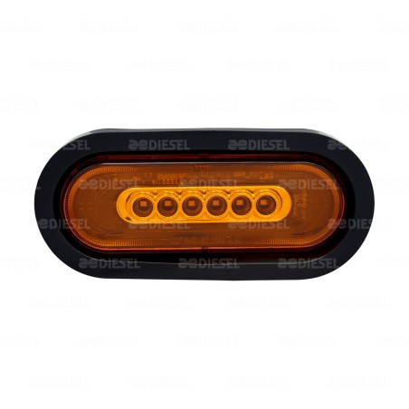 PLAFÓN 12/24V LED ÁMBAR NEÓN OVALADO 6"