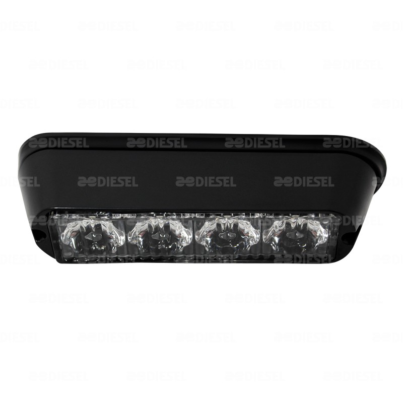 PLAFÓN 10V/30V LED STROBO ROJO MICA BLANCO