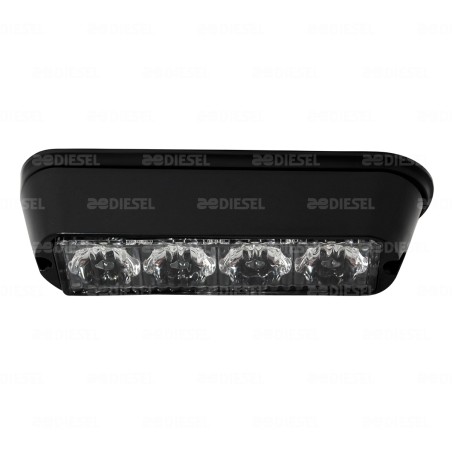 PLAFÓN 10V/30V LED STROBO ROJO MICA BLANCO