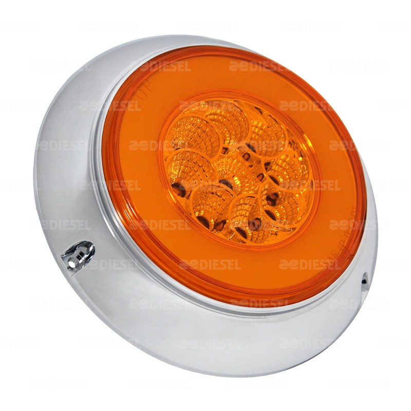 PLAFÓN 10V/30V LED NEÓN ÁMBAR 4" STROBO