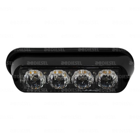 PLAFÓN 10V/30V LED STROBO ÁMBAR MICA BLANCO