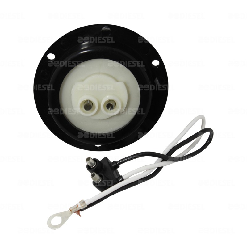 PLAFÓN 10V/30V LED ÁMBAR 2" BISEL NEGRO