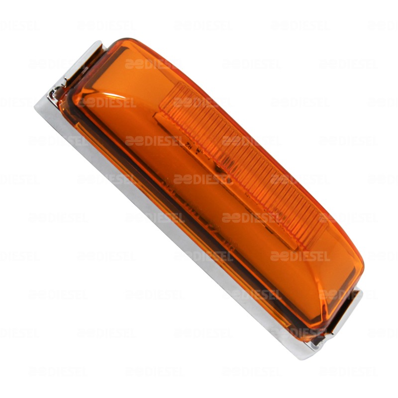 PLAFÓN 10V/30V LED NEÓN ÁMBAR BISEL CROMADO