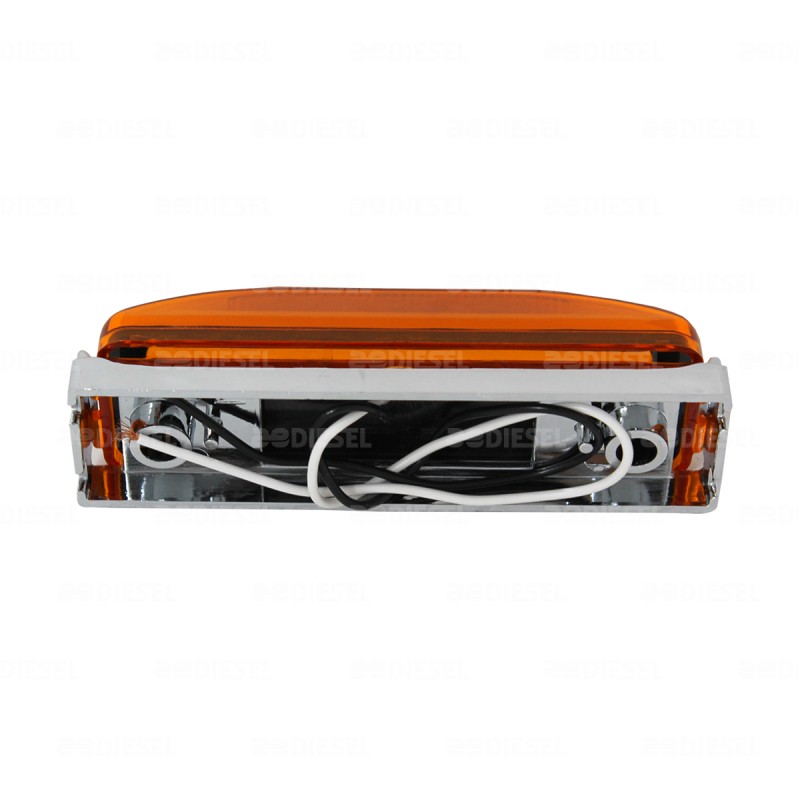 PLAFÓN 10V/30V LED NEÓN ÁMBAR BISEL CROMADO