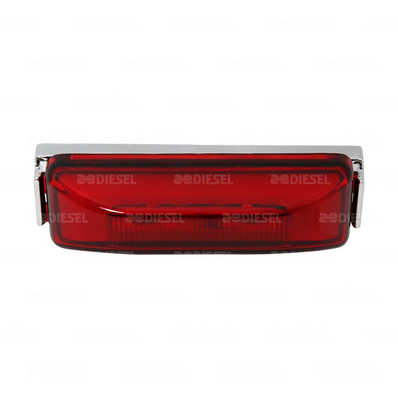 PLAFÓN 10V/30V LED NEÓN ROJO BISEL CROMADO