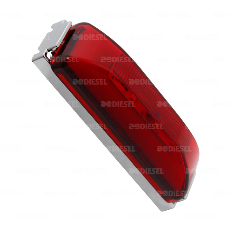 PLAFÓN 10V/30V LED NEÓN ROJO BISEL CROMADO