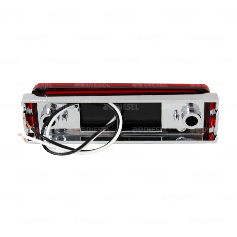 PLAFÓN 10V/30V LED NEÓN ROJO BISEL CROMADO