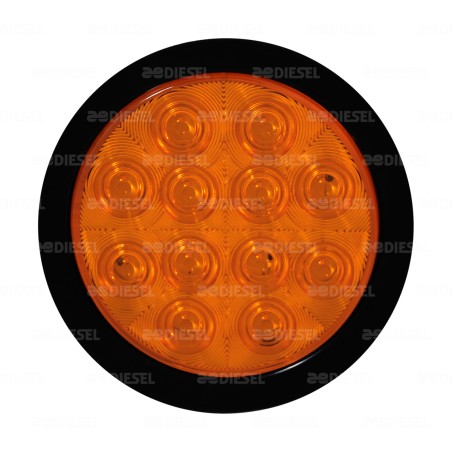 PLAFÓN 10V/30V LED ÁMBAR 4" GOMA
