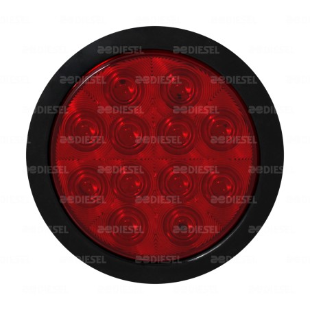 PLAFÓN 10V/30V LED ROJO 4" GOMA