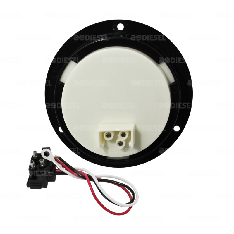 PLAFÓN 10V/30V LED ROJO 4" BISEL NEGRO