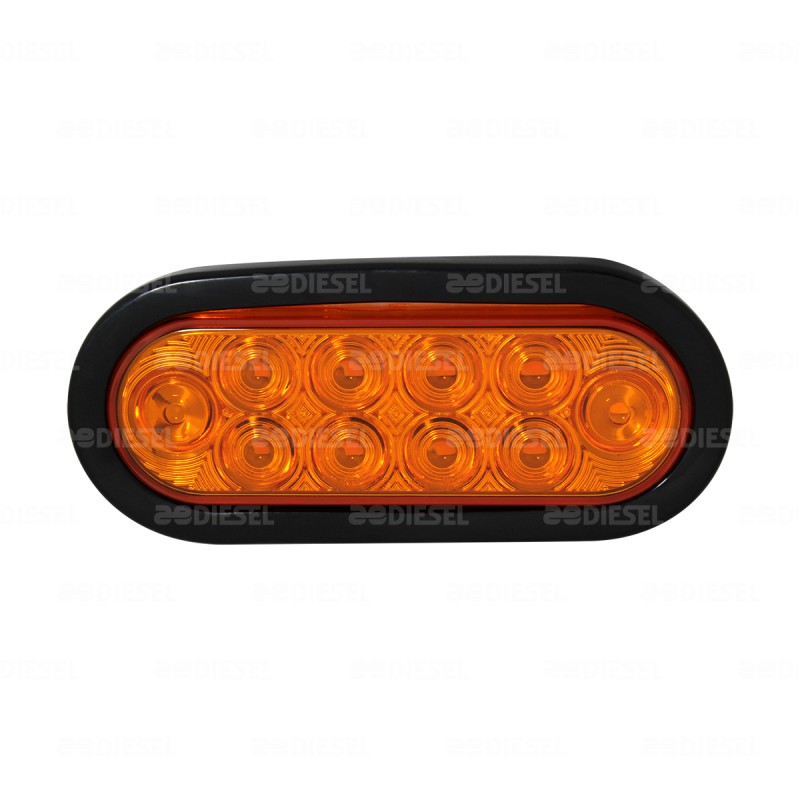 PLAFÓN 10V/30V LED ÁMBAR OVALADO GOMA