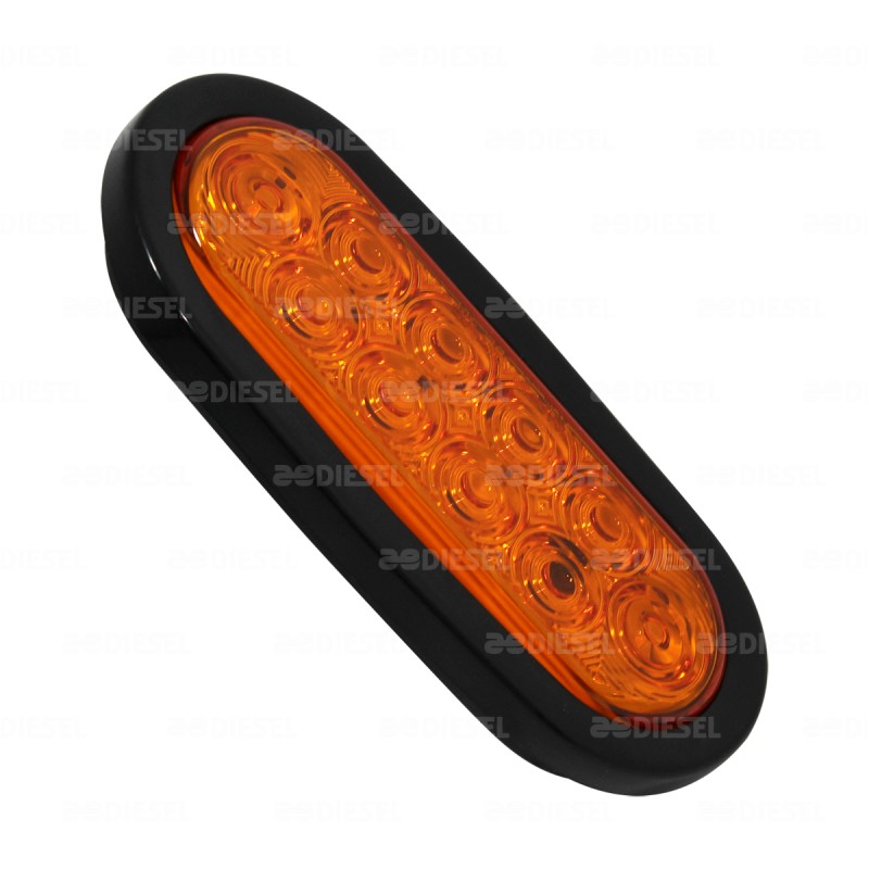 PLAFÓN 10V/30V LED ÁMBAR OVALADO GOMA