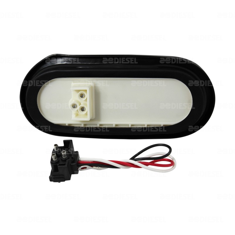 PLAFÓN 10V/30V LED ÁMBAR OVALADO GOMA