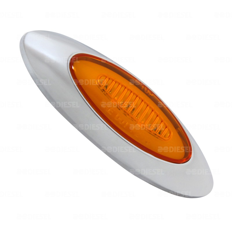 PLAFÓN 10V/30V LED LATERAL NEÓN ÁMBAR B CROMADO