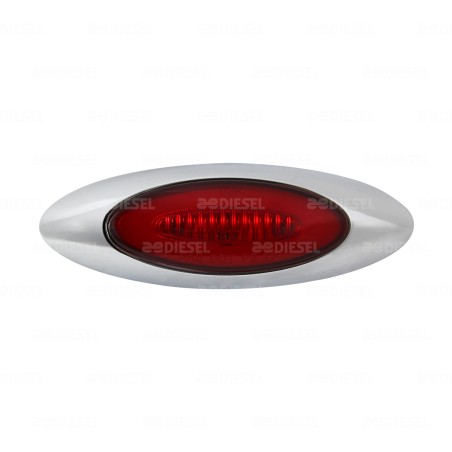 PLAFÓN 10V/30V LED LATERAL NEÓN ROJO B CROMADO