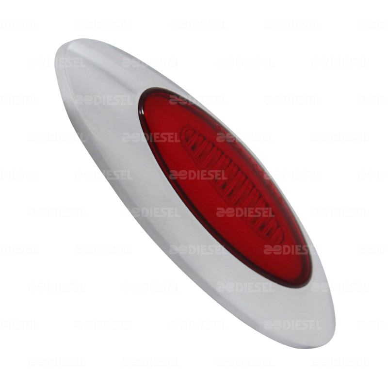 PLAFÓN 10V/30V LED LATERAL NEÓN ROJO B CROMADO