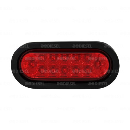 PLAFÓN 10V/30V LED ROJO OVALADO GOMA