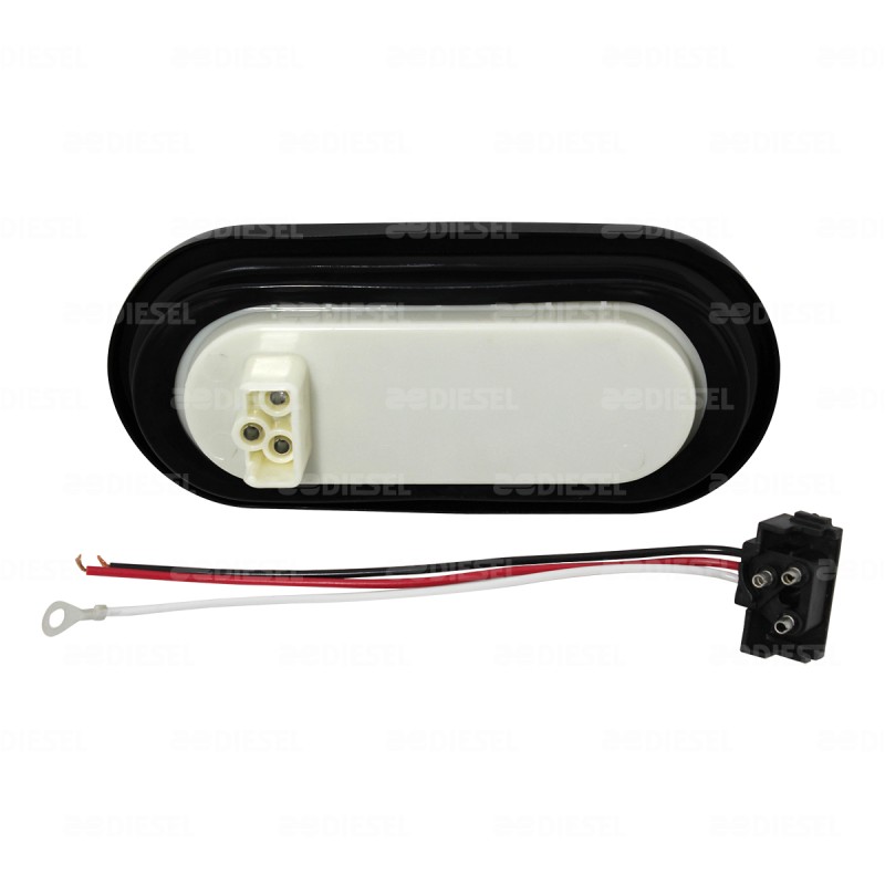 PLAFÓN 10V/30V LED ROJO OVALADO GOMA