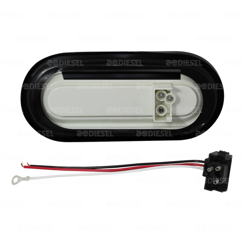 PLAFÓN 12V LED NEÓN ROJO OVALADO GOMA