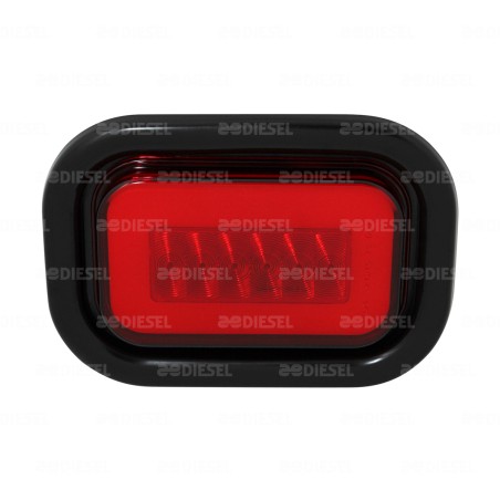 PLAFÓN 10V/30V LED NEÓN ROJO GOMA CUADRAD