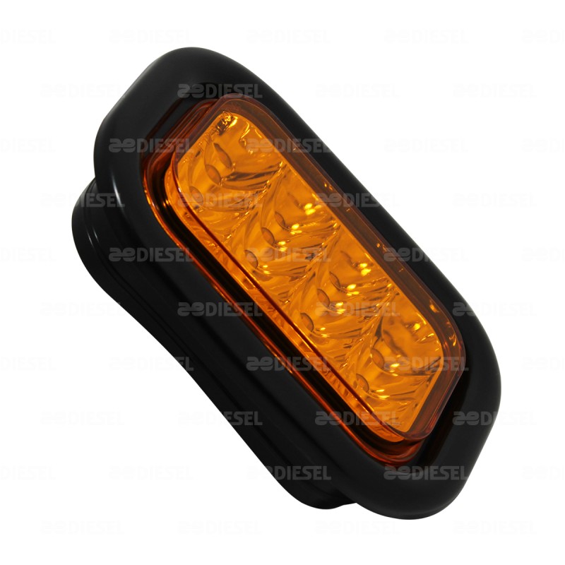 PLAFÓN 10V/30V LED ÁMBAR CUADRADO GOMA