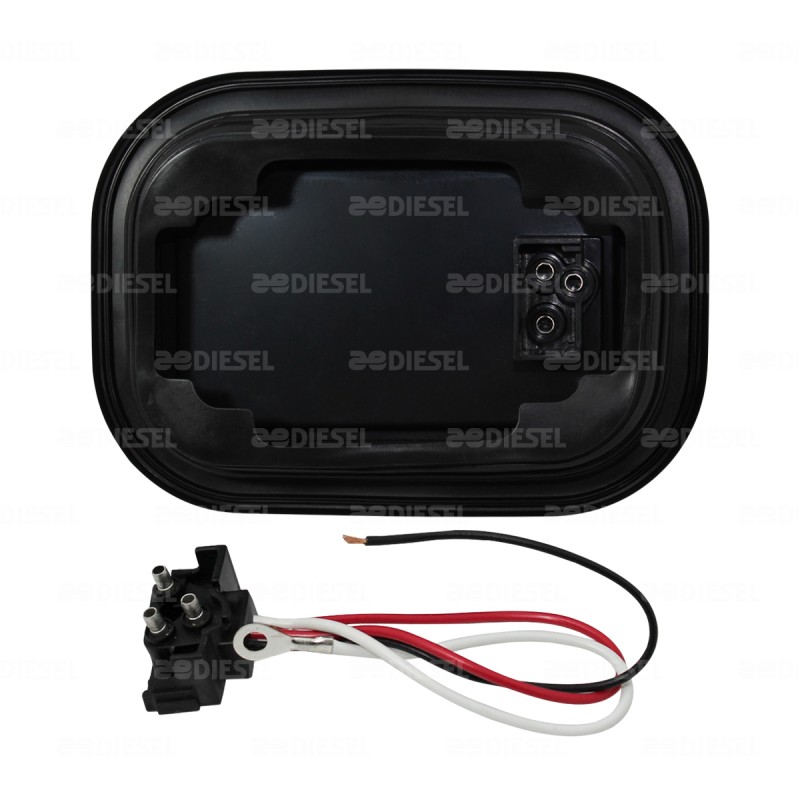 PLAFÓN 10V/30V LED ÁMBAR CUADRADO GOMA