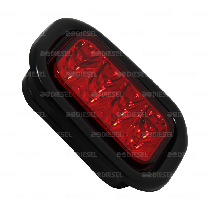 PLAFÓN 10V/30V LED ROJO CUADRADO GOMA
