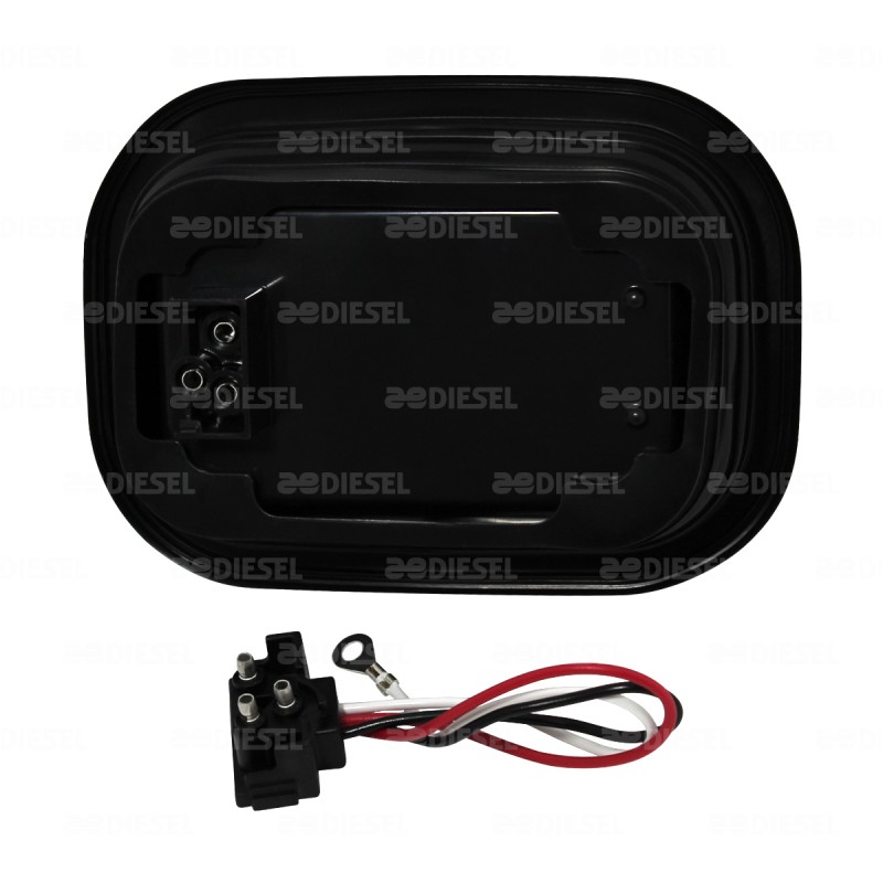 PLAFÓN 10V/30V LED ROJO CUADRADO GOMA