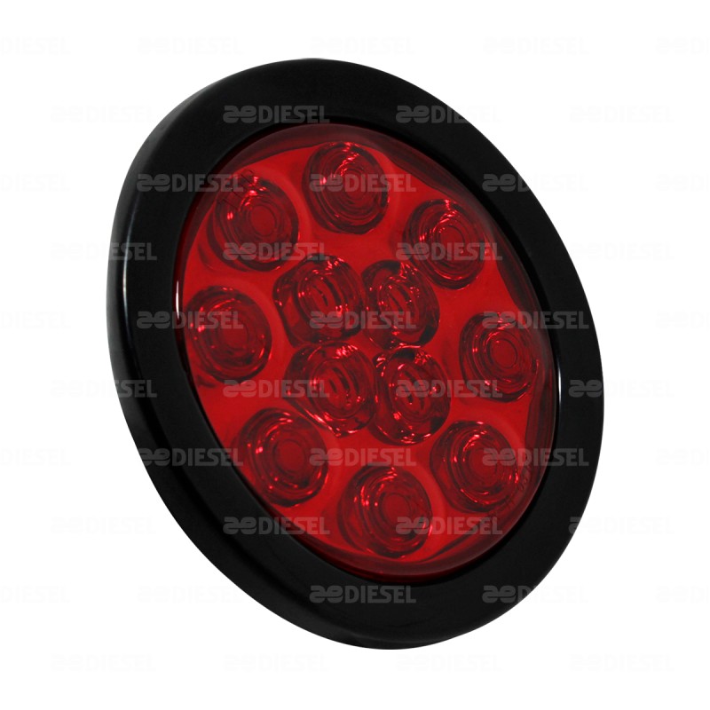 PLAFÓN 10V/30V LED ROJO 4" GOMA