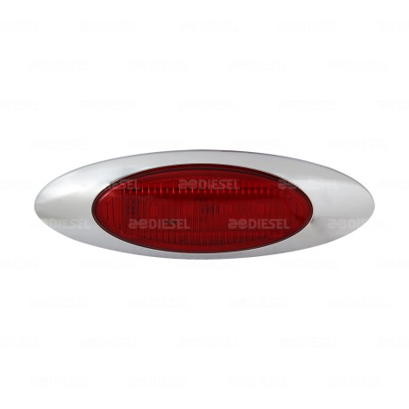 PLAFÓN 10V/30V LED ROJO OVALADO 1 FUNCIÓN