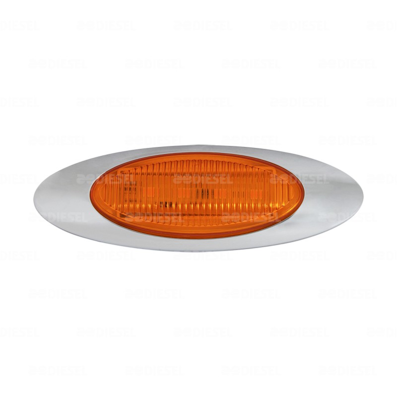 PLAFÓN 10V/30V LED ÁMBAR OVALADO 1 FUNCIÓN