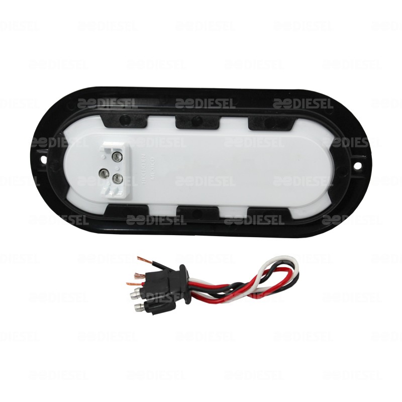 PLAFÓN 12/24V 10 LED OVALADO ROJO NEGRO ALTA/BAJA/FIJA
