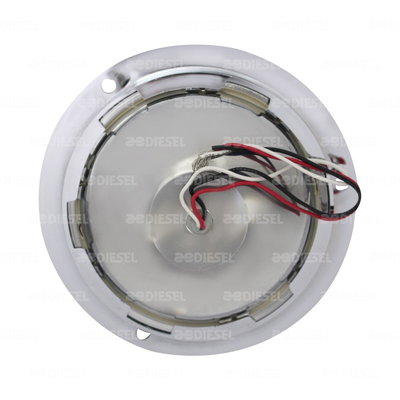 PLAFÓN 12/24V 24 LED 4" ROJO CROMADO MOVIMIENTO/ESTROBO
