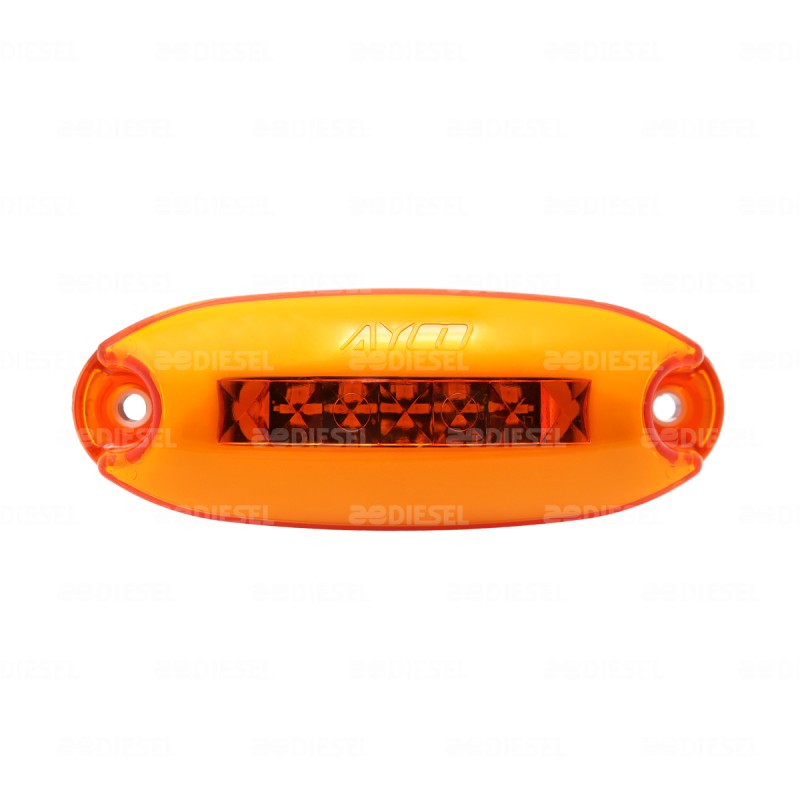 PLAFÓN 12/24V 5 LEDS LATERAL ÁMBAR NEÓN FIJA AYCO