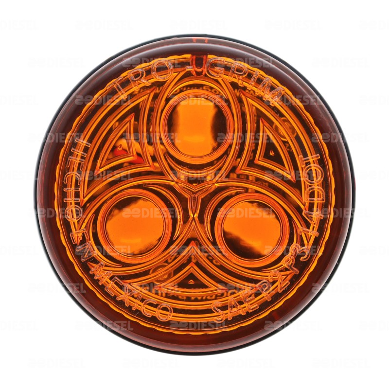 PLAFÓN 12/24V 3 LED 2" ÁMBAR TORNILLO FIJA NVO AYCO