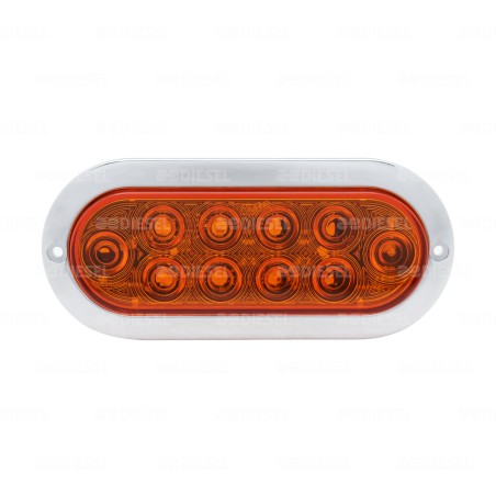 PLAFÓN 12/24V 10 LED OVALADO ÁMBAR CROMADO ALTA/BAJA/FIJA