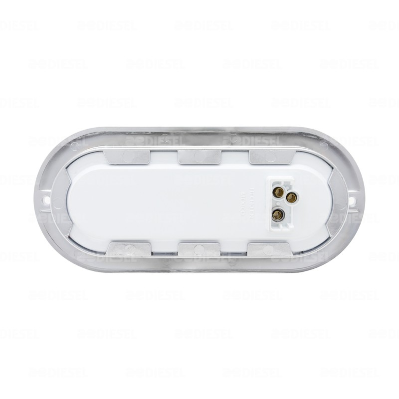 PLAFÓN 12/24V 10 LED OVALADO ÁMBAR CROMADO ALTA/BAJA/FIJA