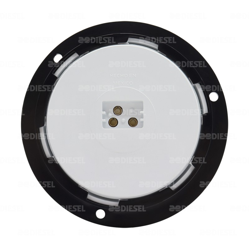 PLAFON 12/24V 8LED ROJO NEÓN BISEL NEGRO