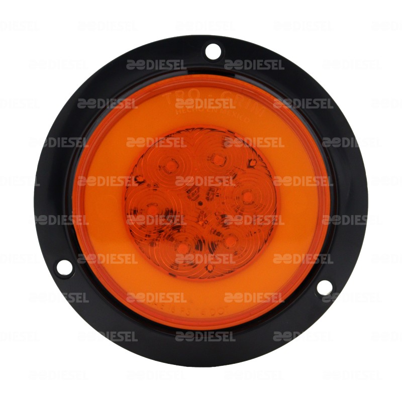 PLAFÓN 12/24V 6 LED 4" ÁMBAR NEÓN NEGRO ALTA/BAJA/FIJA