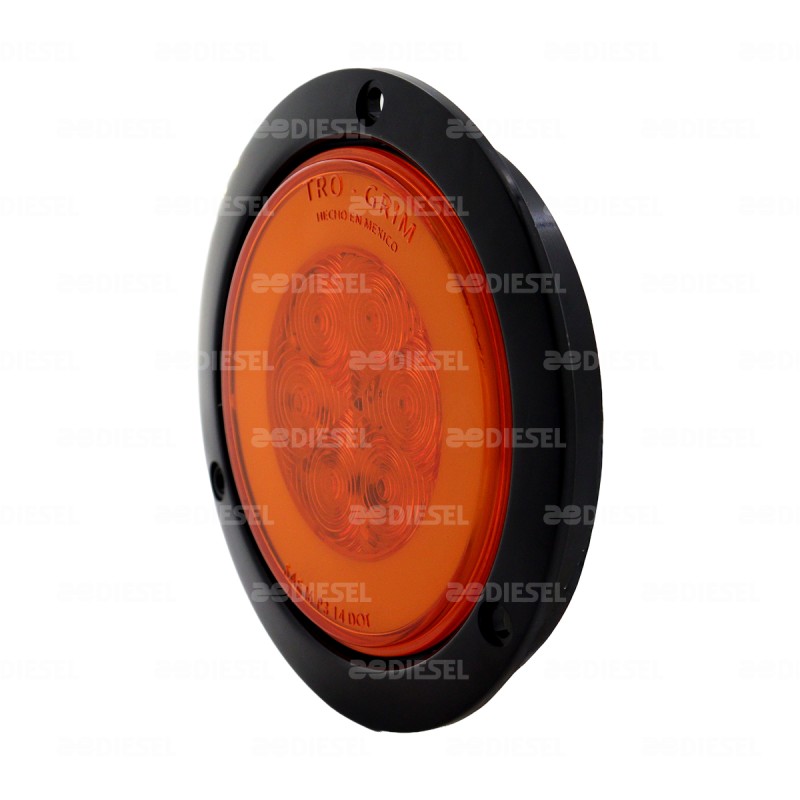 PLAFÓN 12/24V 6 LED 4" ÁMBAR NEÓN NEGRO ALTA/BAJA/FIJA