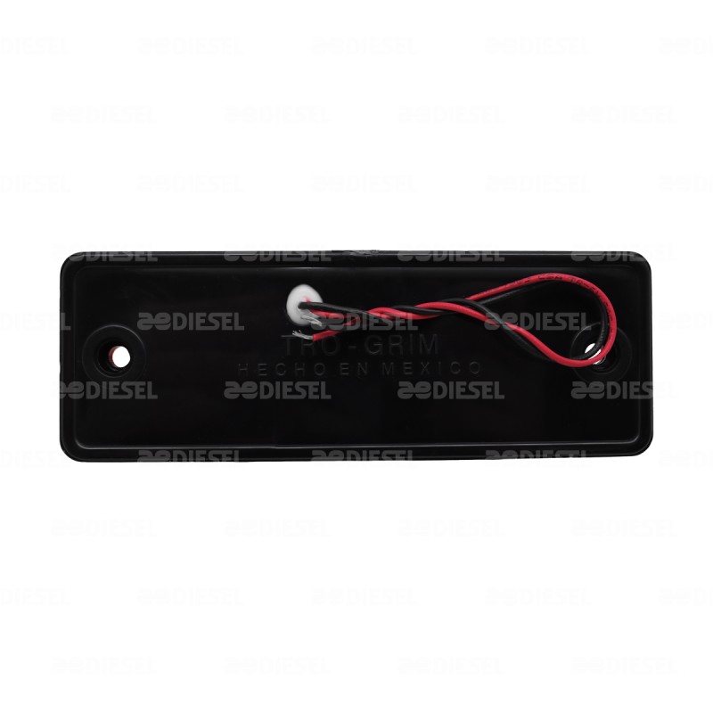 PLAFÓN 12/24V 5 LED LATERAL RECTANGULAR ROJO NEGRO FIJA