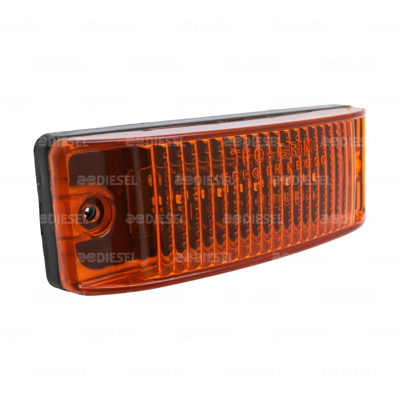 PLAFÓN 12/24V 5 LED LATERAL RECTANGULAR ÁMBAR NEGRO FIJA