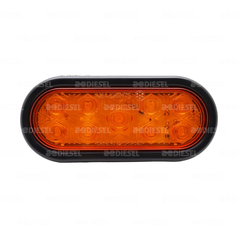 PLAFÓN 12V 9 LED OVALADO ÁMBAR GOMA ALTA/BAJA