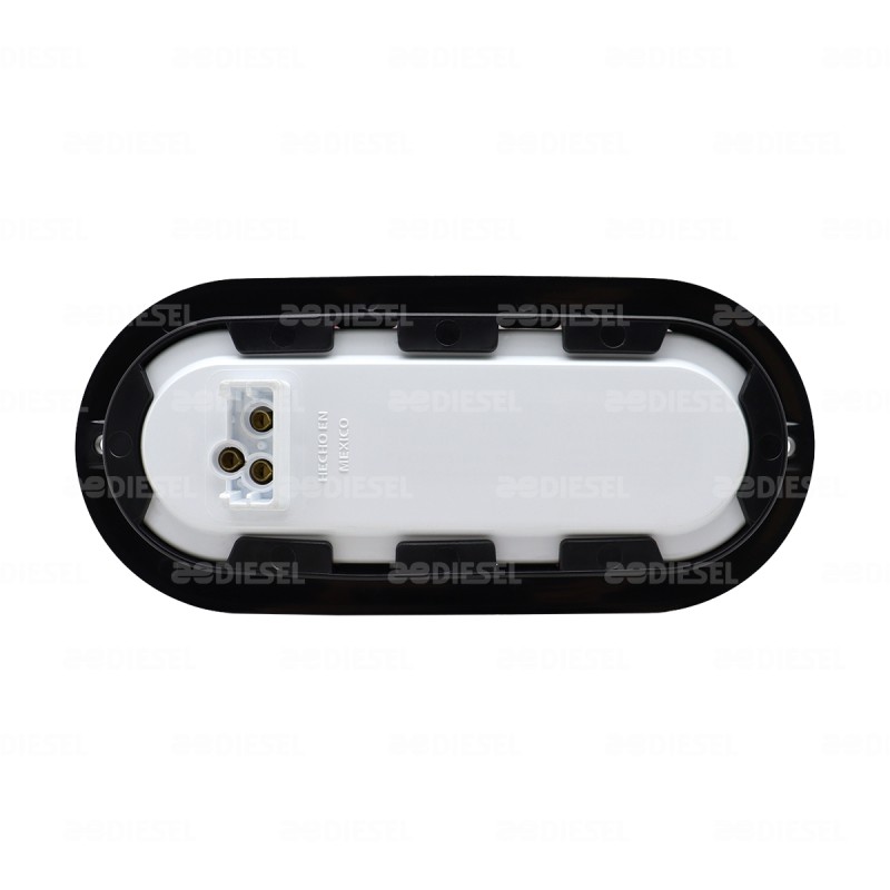 PLAFÓN 12V 9 LED OVALADO ÁMBAR NEGRO ALTA/BAJA