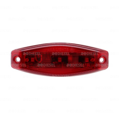 PLAFÓN 12/24V 3 LED LATERAL ROJO ESTROBO