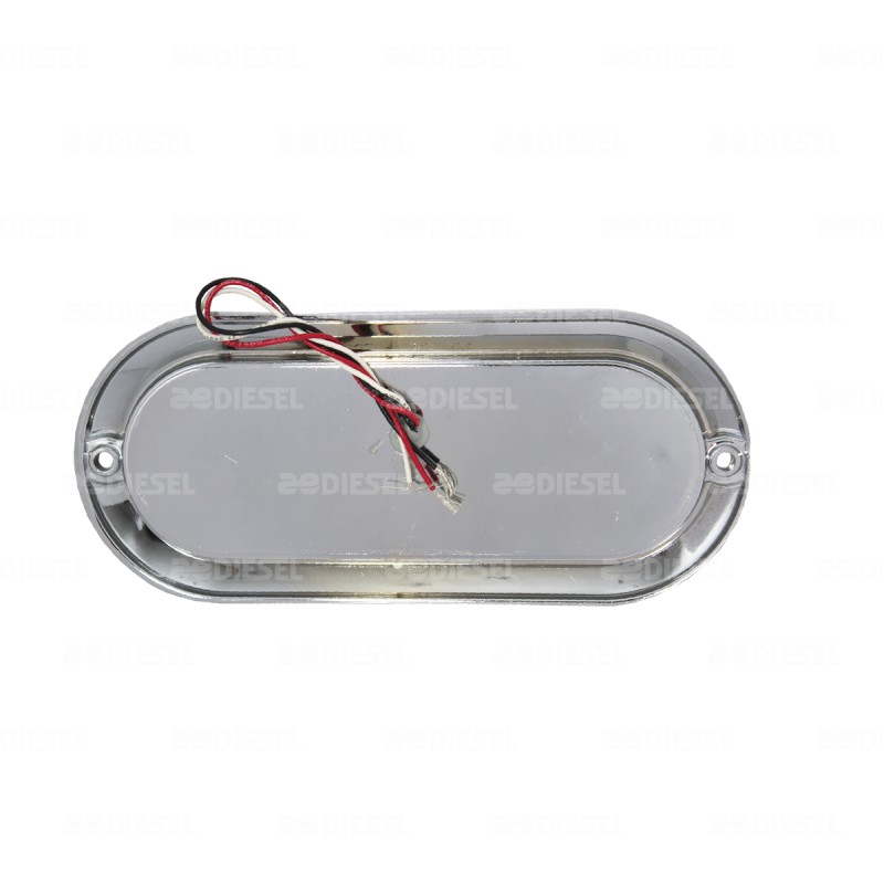 PLAFÓN 12/24V 9 LED OVALADO ROJO CROMADO PLANO ALTA/BAJA/FIJA